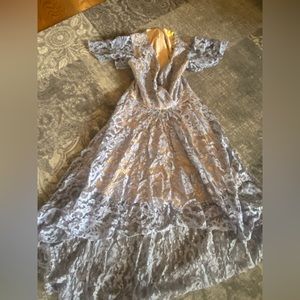 Anthropologie High Low Purple Dress